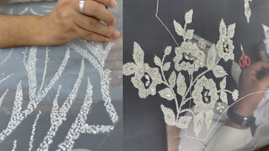 Hand Embroidery in Gown | Couture Bridal Dresses