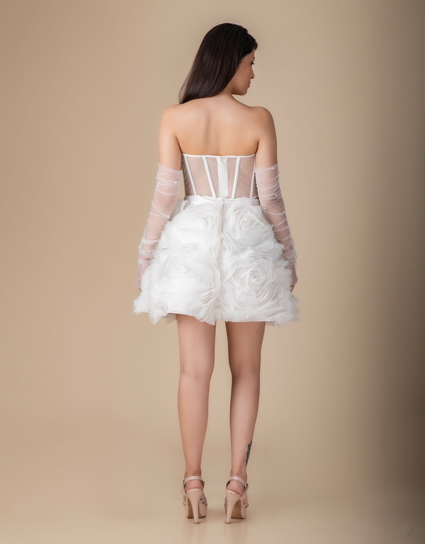 Hemline embroidery detail of Avignon Skirt couture wholesale