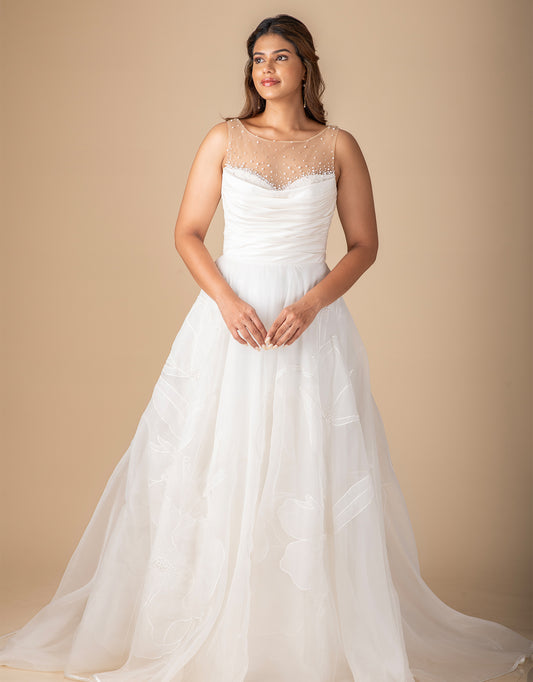 Burgos couture gown wholesale bridal front view