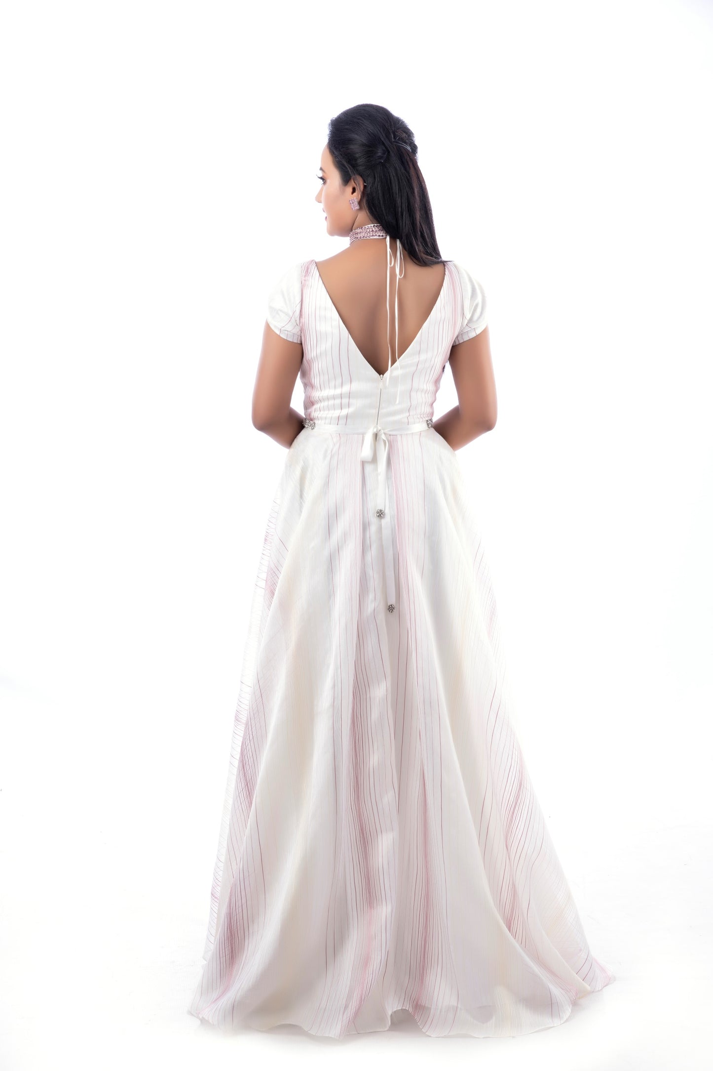 Side angle Betty gown wholesale couture