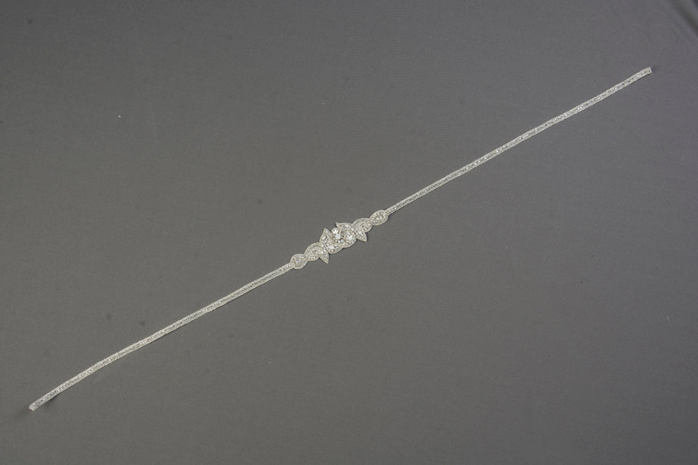 Side angle of Ice Sprinkle belt wholesale couture accessory