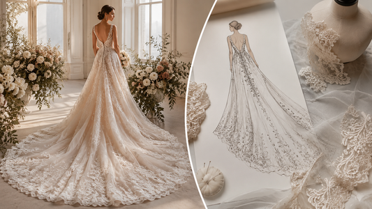 Wedding dress train