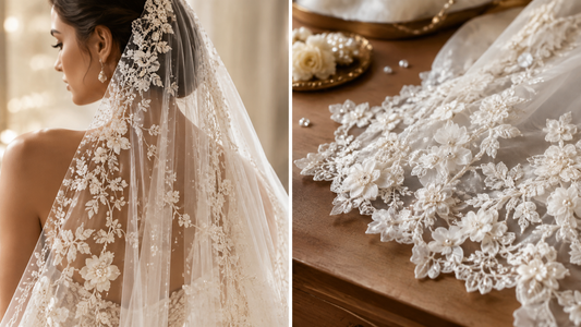 Bridal veil embroidery