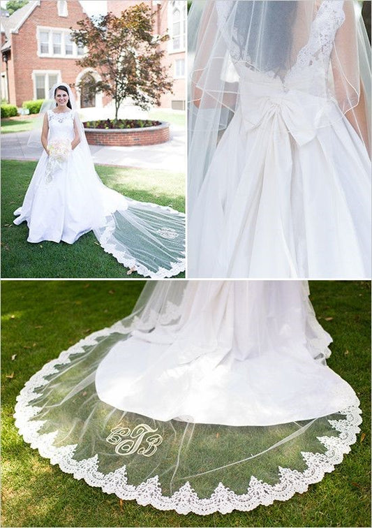 The Monogrammed Veil: Elevate Your Bridal Collection with Personalized Elegance